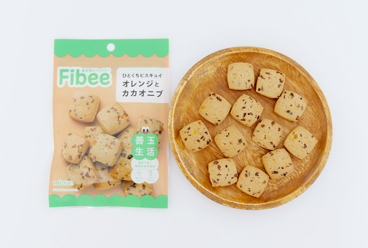 Fibeeひとくちビスキュイ・オレンジとカカオニブ