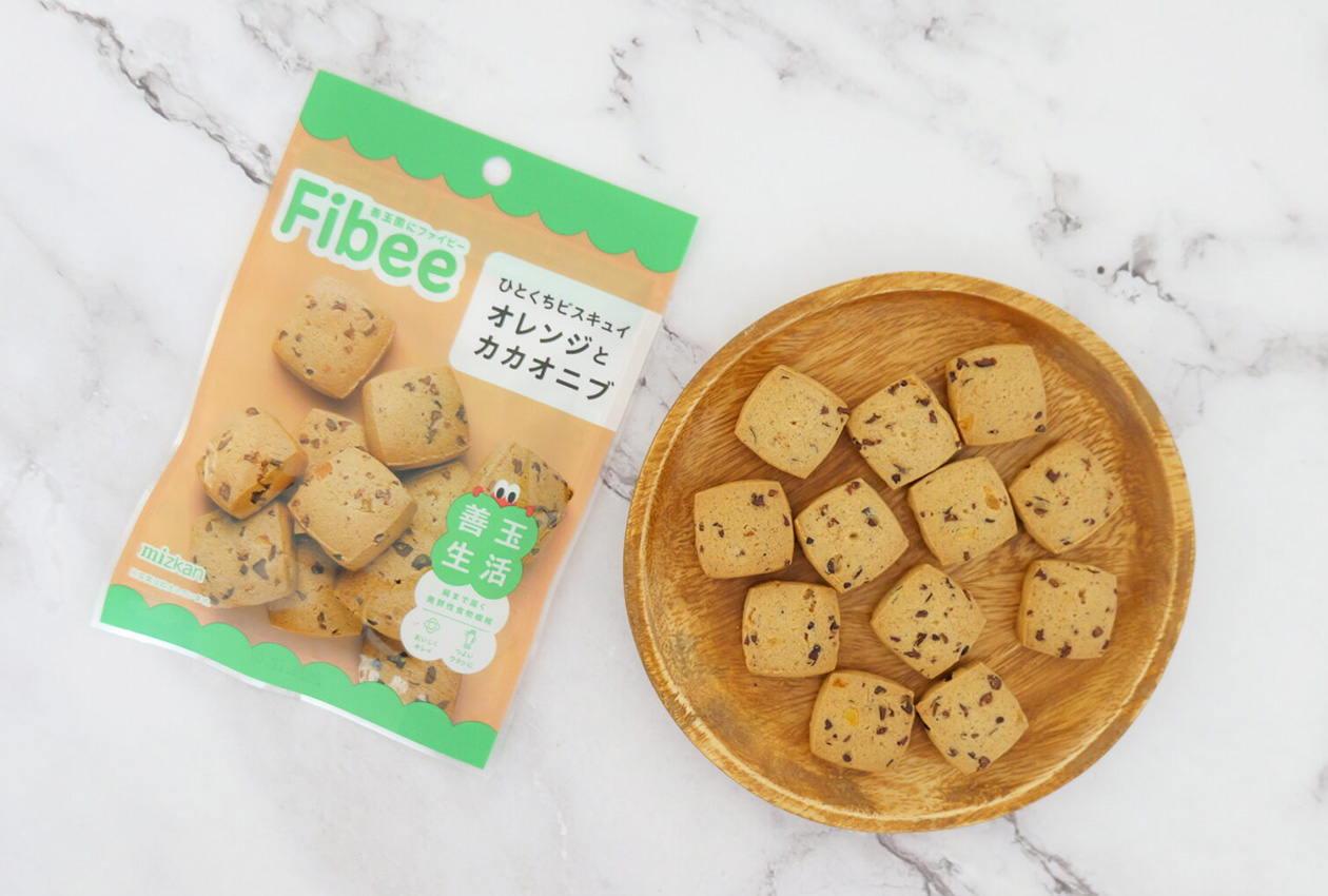 Fibeeひとくちビスキュイ・オレンジとカカオニブ