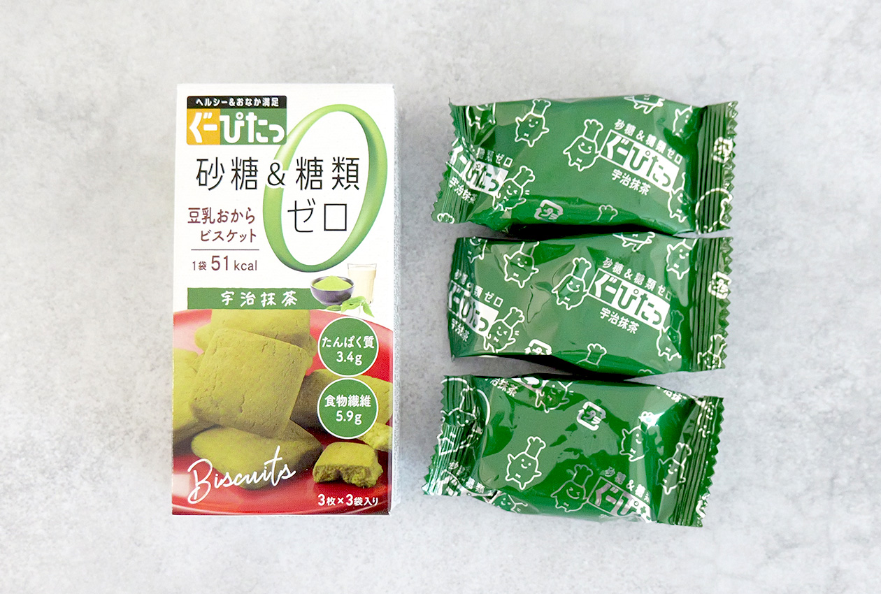 ぐーぴたっ　豆乳おからビスケット　抹茶