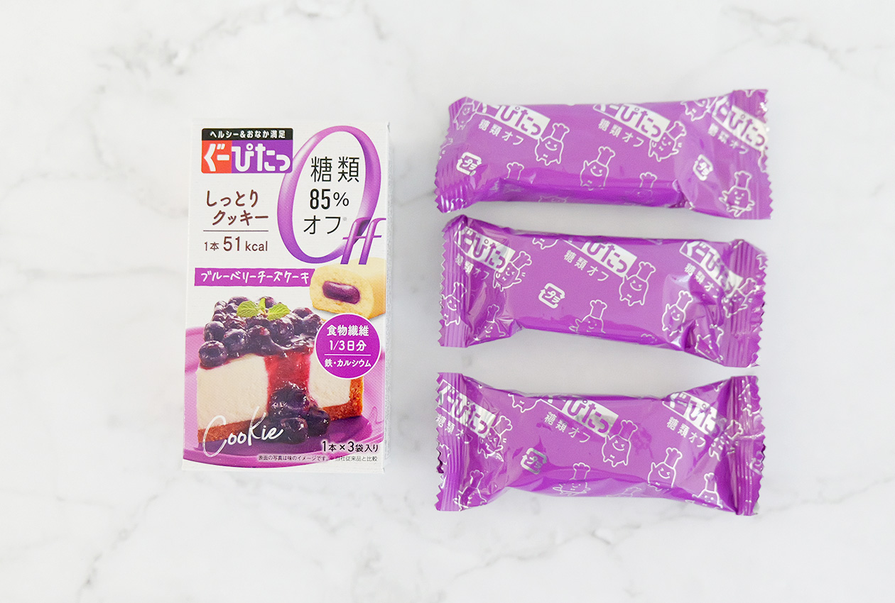 ナリス食品　ぐーぴたっ　しっとりクッキー　ブルーベリーチーズケーキ
